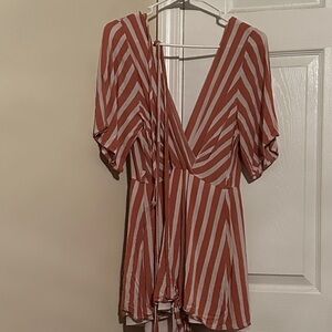 Striped V-Neck Romper